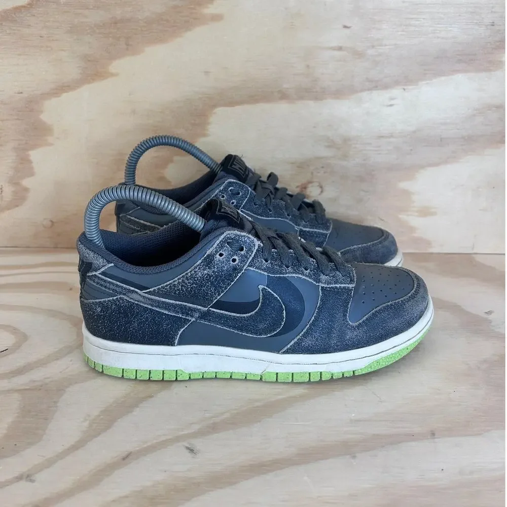 Nike - Dunk Low Halloween GS -Sneakers -Black/Green - Big Kids -4Y - DQ6215-001